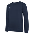 Navy-White - Front - Umbro Childrens-Kids Club Leisure Sweatshirt