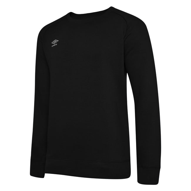 Black-White - Front - Umbro Childrens-Kids Club Leisure Sweatshirt