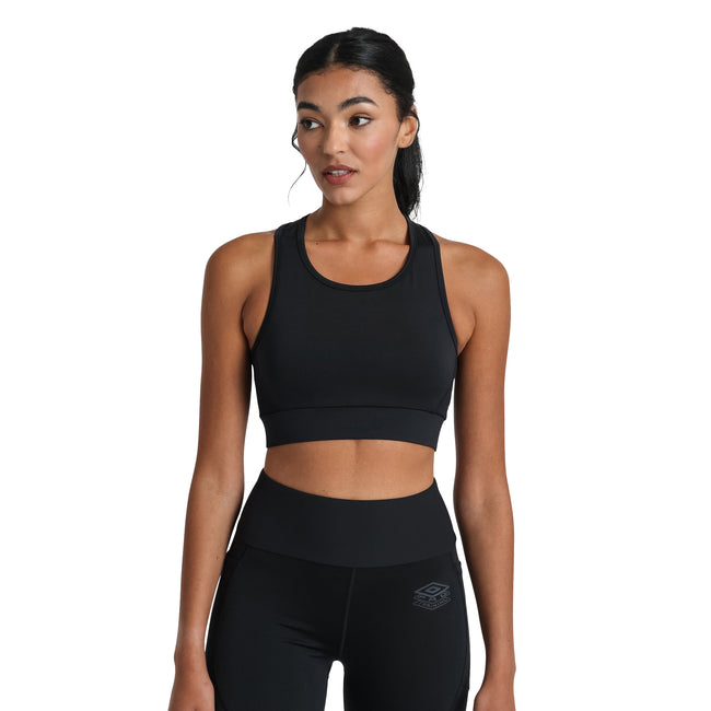 Black - Lifestyle - Umbro Womens-Ladies Pro Training Sports Bra