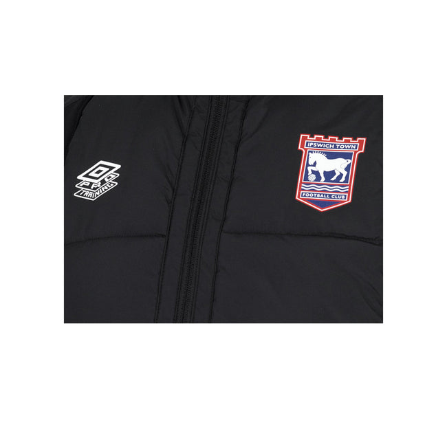 Black-Carbon - Side - Ipswich Town FC Mens 22-23 Umbro Gilet