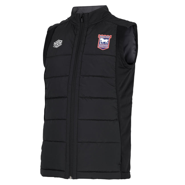 Black-Carbon - Front - Ipswich Town FC Mens 22-23 Umbro Gilet