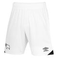 White - Front - Derby County FC Childrens-Kids 22-23 Umbro Third Shorts