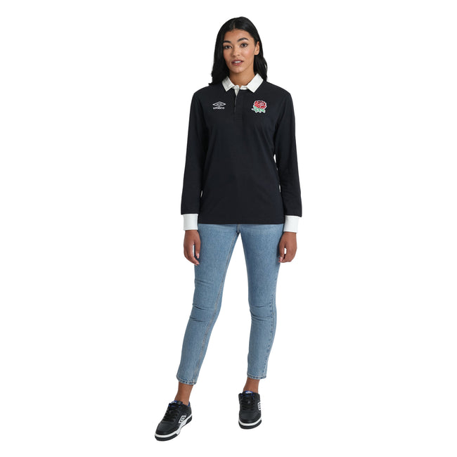Black-Cloud Dancer - Side - England Rugby Womens-Ladies Umbro Jersey