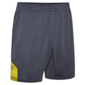 Carbon-Blazing Yellow - Back - Umbro Mens Vier Shorts
