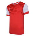 Vermillion-White - Front - Umbro Childrens-Kids Vier Jersey