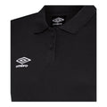 Black-White - Side - Umbro Womens-Ladies Club Essential Polo Shirt