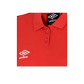 Vermillion-White - Side - Umbro Womens-Ladies Club Essential Polo Shirt