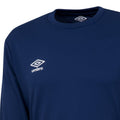 Navy - Side - Umbro Childrens-Kids Club Long-Sleeved Jersey