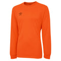 Shocking Orange - Front - Umbro Childrens-Kids Club Long-Sleeved Jersey