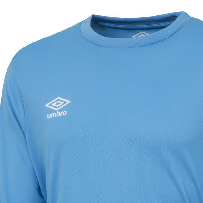 Sky Blue - Side - Umbro Childrens-Kids Club Long-Sleeved Jersey