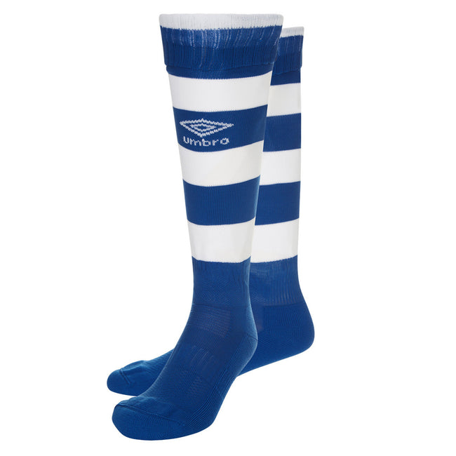 Royal Blue-White - Back - Umbro Childrens-Kids Hooped Leg Sleeves