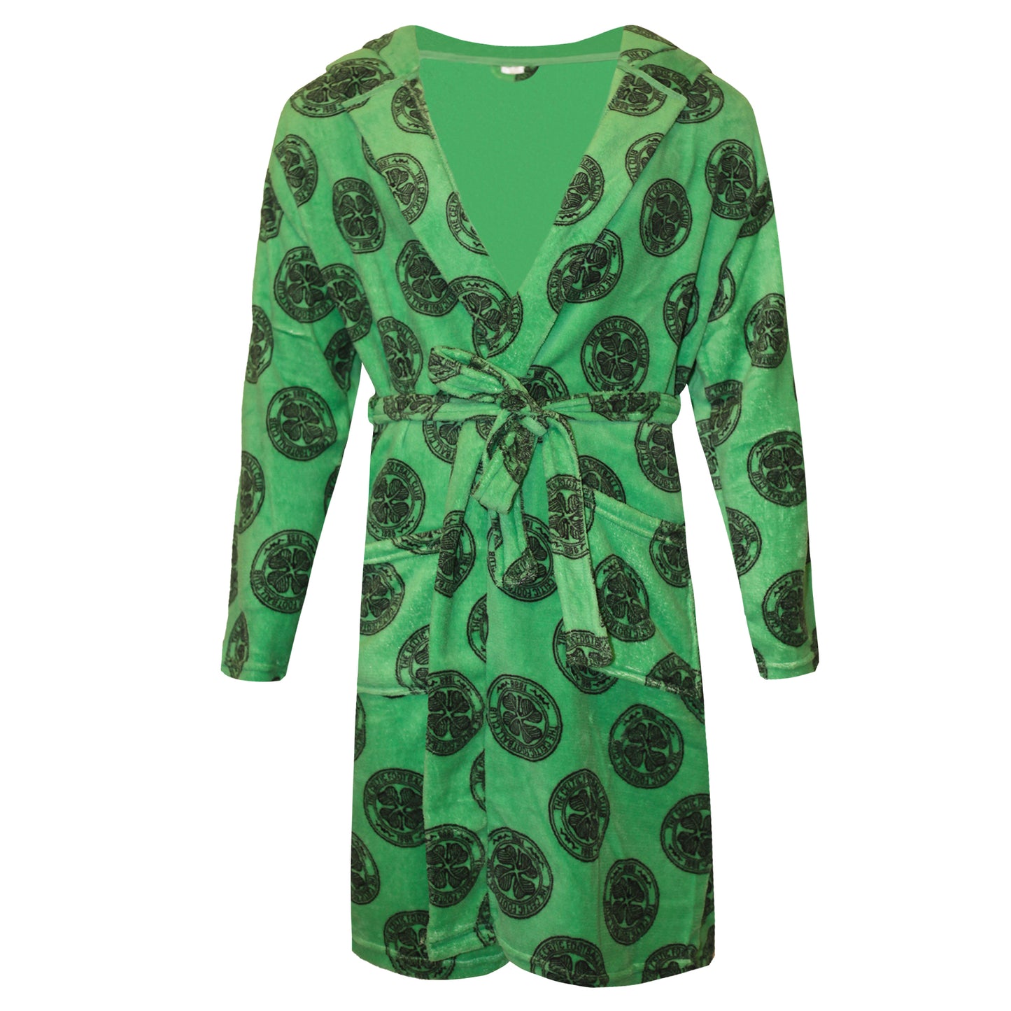Green - Front - Celtic FC Mens Bathrobe
