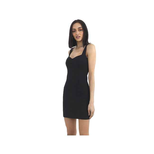 Black - Side - Brave Soul Womens-Ladies Padded Bust Mini Dress