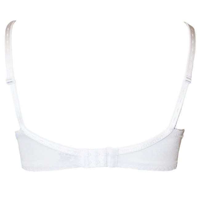 White - Back - Marlon Womens-Ladies Sarah Lace Underwired Bra