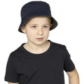 Khaki-Navy - Back - Tom Franks Childrens-Kids T-Kids Reversible Bucket Hat