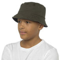 Khaki-Navy - Side - Tom Franks Childrens-Kids T-Kids Reversible Bucket Hat