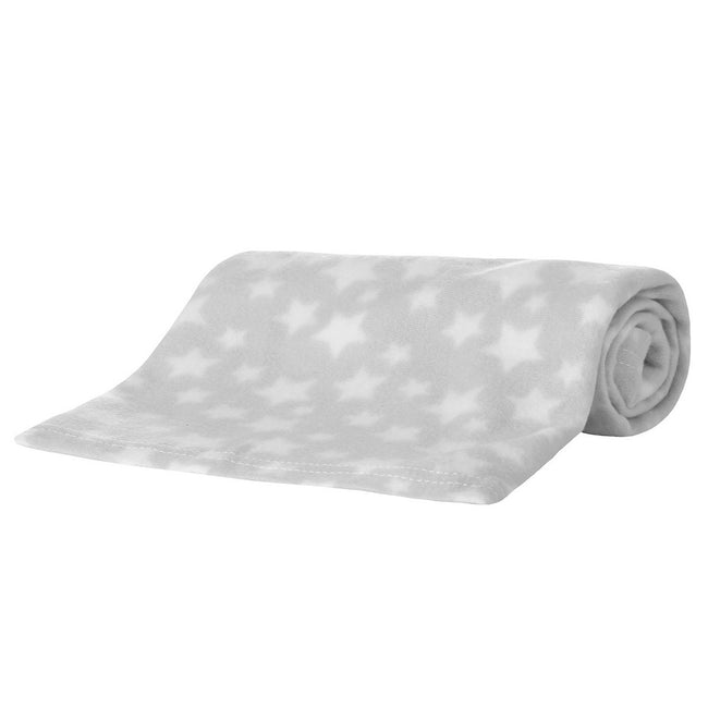 Star - Side - QT Baby Rolled Polar Blanket