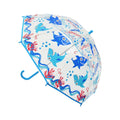 Clear-Blue - Front - Drizzles Childrens-Kids Shark Stick Umbrella