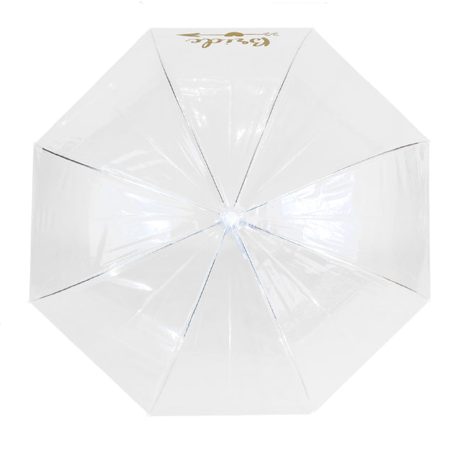 Clear - Side - X-Brella Womens-Ladies Bride Dome Umbrella