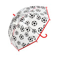 Clear-Red - Front - Drizzles Childrens-Kids Football Dome Umbrella
