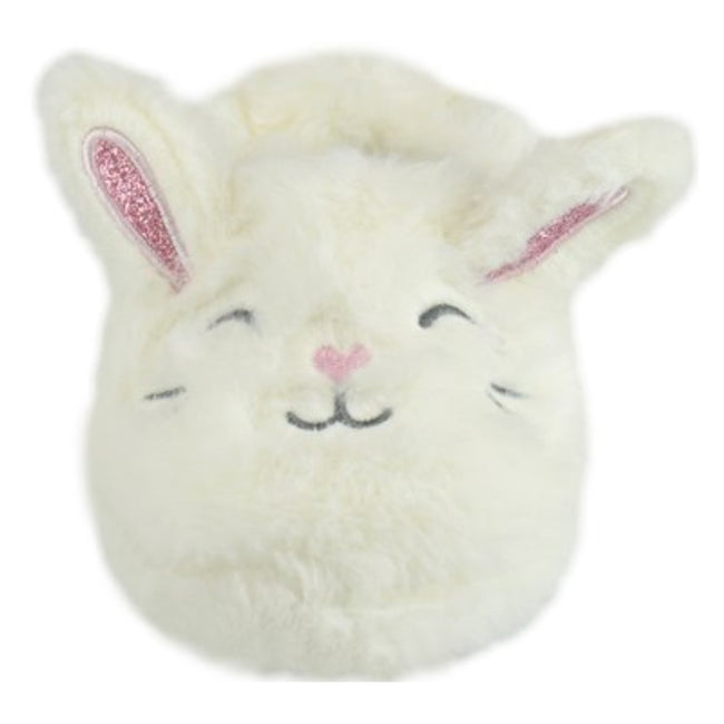 Cream - Back - Slumberzzz Childrens-Kids Plush Bunny Slippers