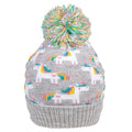 Grey - Front - Hawkins Collection Childrens-Kids Unicorn Bobble Hat