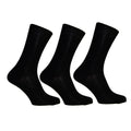 Black - Front - Simply Essentials Mens Egyptian Cotton Socks (Pack Of 3)