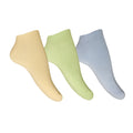 Blue-Mint-Yellow - Front - Simply Essentials Womens-Ladies Bamboo Trainer Socks (Pack Of 3)
