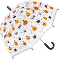 Clear-Orange - Back - X-brella Childrens-Kids Halloween Pumpkin Umbrella