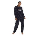 Black - Front - Foxbury Womens-Ladies Panda Twosie Pyjama Set