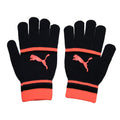 Black-Coral - Front - Puma Womens-Ladies Striped Gloves