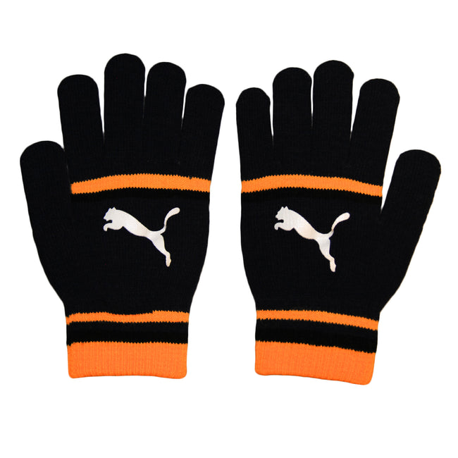 Black-Orange - Front - Puma Womens-Ladies Striped Gloves