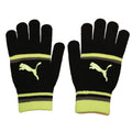 Black-Hi-Vis Yellow - Front - Puma Womens-Ladies Striped Gloves