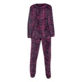 Pink - Front - Follow That Dream Womens-Ladies Zebra Print Lounge Set