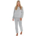 Grey - Front - Forever Dreaming Womens-Ladies Sherpa Fleece Pyjama Set