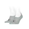 Middle Grey Melange - Front - Puma Unisex Logo Trainer Socks (Pack Of 2)