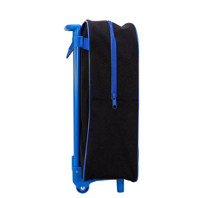 Black-Blue - Side - Batman Childrens-Kids Character Suitcase