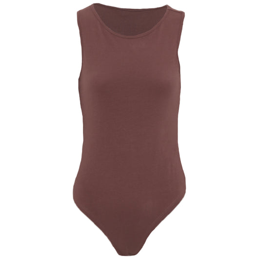 Stone - Front - Brave Soul Womens-Ladies Scoop Neck Racer Back Bodysuit