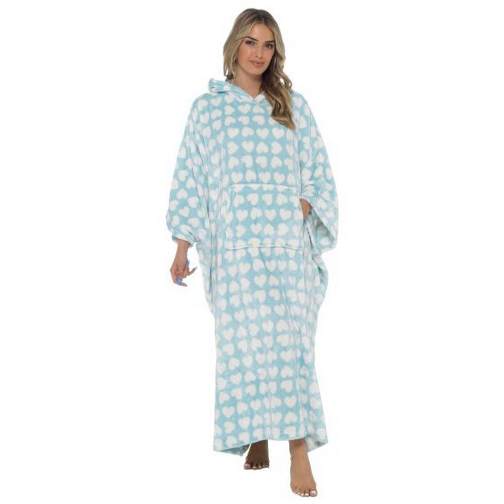 Blue Check - Side - Foxbury Womens-Ladies Woven Check Boyfriend Nightshirt