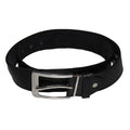 Black - Back - Forest Mens Adult Textured Leather Belt