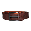Brown - Back - Forest Mens Adult Textured Leather Belt