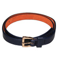 Navy - Front - Forest Womens-Ladies Leather Skinny Belt