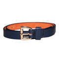 Navy - Back - Forest Womens-Ladies Leather Skinny Belt