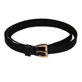 Black - Front - Forest Womens-Ladies Leather Skinny Belt