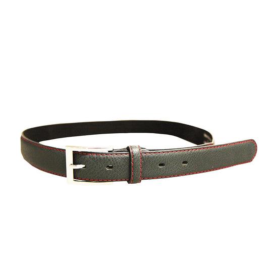 Navy - Front - Forest Mens Colour-Stitch Leather Belt