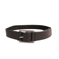 Black - Front - Forest Mens Leather Tab Belt