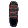 Red - Close up - Slumberzzz Mens Checked Slippers