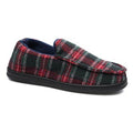 Red - Front - Slumberzzz Mens Checked Slippers