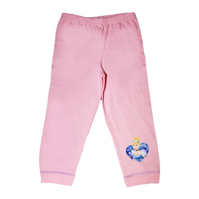 Pink - Side - Disney Princess Girls Cinderella Pyjama Set