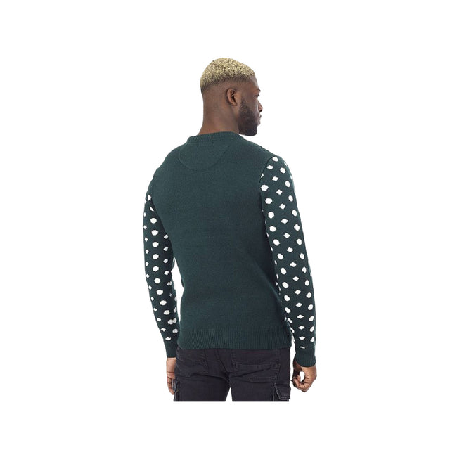 Pine Green - Back - Brave Soul Mens Cool Yule Christmas Jumper